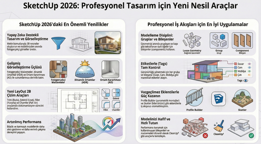 Tasarımın Geleceği Burada: Yapay Zeka Gücü ve Ambient Occlusion ile SketchUp Pro 2026