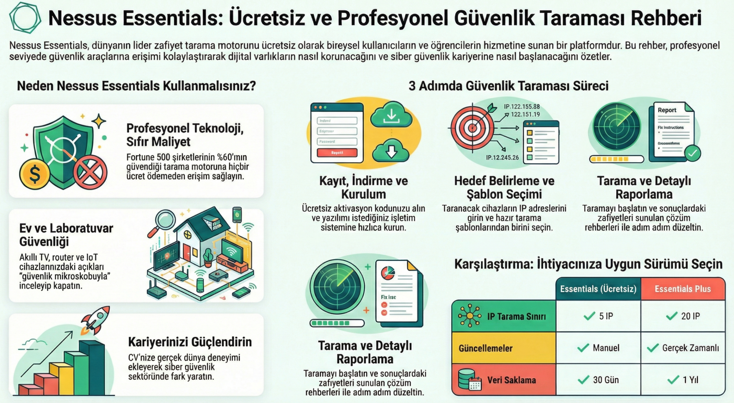 Nessus Essentials: Ücretsiz Profesyonel Zafiyet Taraması